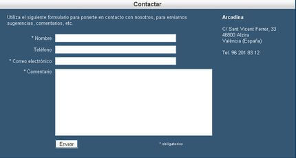 Formulario de contacto La Galeria Digital Formulario de contacto La Galeria Digital
